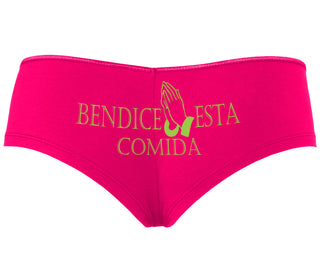 Bendice Esta Comida - Bless This Meal - Fuchsia Boyshort