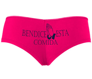 Bendice Esta Comida - Bless This Meal - Fuchsia Boyshort