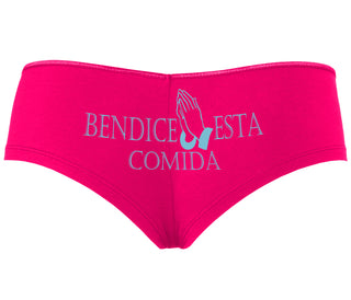 Bendice Esta Comida - Bless This Meal - Fuchsia Boyshort