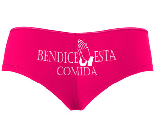 Bendice Esta Comida - Bless This Meal - Fuchsia Boyshort