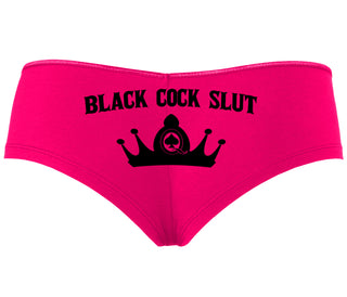 Black Cock Slut - Queen of Spades - Fuchsia Boyshort