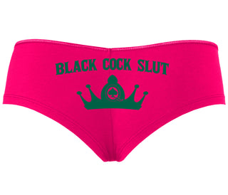 Black Cock Slut - Queen of Spades - Fuchsia Boyshort