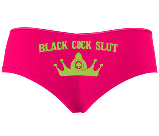 Black Cock Slut - Queen of Spades - Fuchsia Boyshort