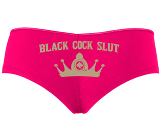 Black Cock Slut - Queen of Spades - Fuchsia Boyshort