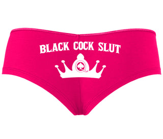 Black Cock Slut - Queen of Spades - Fuchsia Boyshort