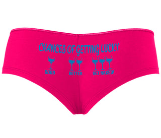 Chances Of Getting Lucky - More Wine - Fuchsia Boyshort