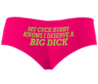 My Cuck Husband Knows I Deserve A Big Dick - Fuchsia Boyshort