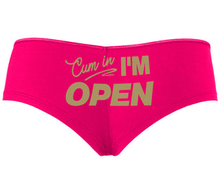 Cum In I'm Open - Fuchsia Boyshort