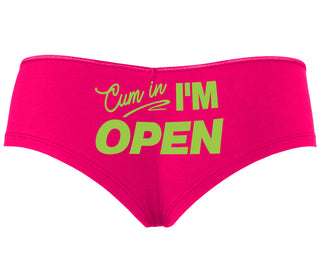 Cum In I'm Open - Fuchsia Boyshort
