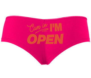 Cum In I'm Open - Fuchsia Boyshort