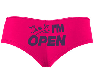 Cum In I'm Open - Fuchsia Boyshort