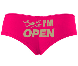 Cum In I'm Open - Fuchsia Boyshort