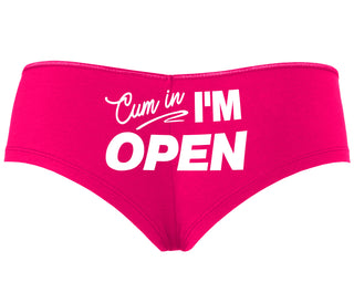 Cum In I'm Open - Fuchsia Boyshort