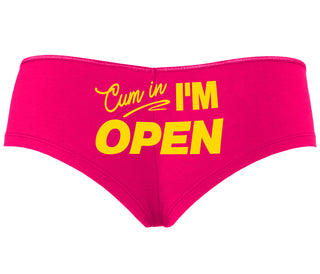 Cum In I'm Open - Fuchsia Boyshort
