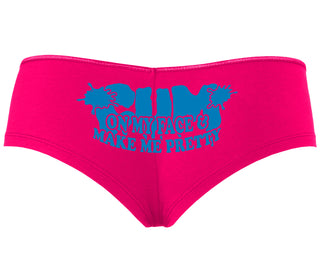Cum On My Face And Make Me Pretty - Fuchsia Boyshort