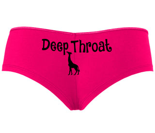Deepthroat - Funny Giraffe Logo - Fuchsia Boyshort