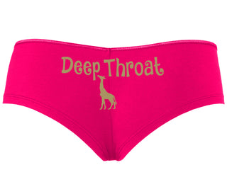 Deepthroat - Funny Giraffe Logo - Fuchsia Boyshort