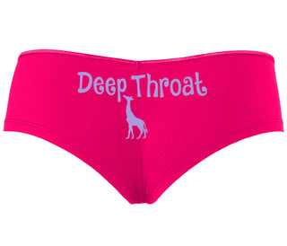 Deepthroat - Funny Giraffe Logo - Fuchsia Boyshort