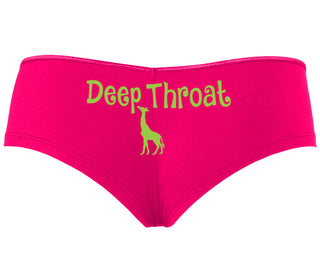 Deepthroat - Funny Giraffe Logo - Fuchsia Boyshort