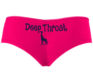 Deepthroat - Funny Giraffe Logo - Fuchsia Boyshort