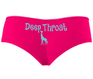 Deepthroat - Funny Giraffe Logo - Fuchsia Boyshort