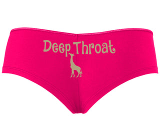 Deepthroat - Funny Giraffe Logo - Fuchsia Boyshort