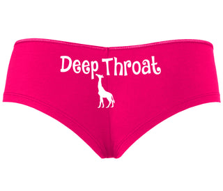 Deepthroat - Funny Giraffe Logo - Fuchsia Boyshort