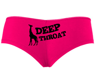 Deep throat - Giraffe Funny Logo - Fuchsia Boyshort