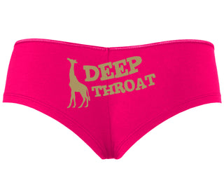 Deep throat - Giraffe Funny Logo - Fuchsia Boyshort