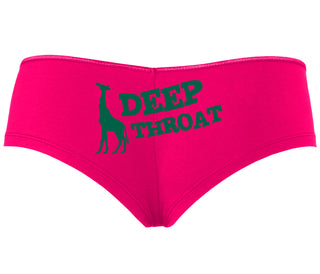 Deep throat - Giraffe Funny Logo - Fuchsia Boyshort