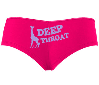 Deep throat - Giraffe Funny Logo - Fuchsia Boyshort