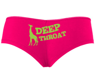 Deep throat - Giraffe Funny Logo - Fuchsia Boyshort