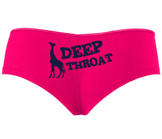 Deep throat - Giraffe Funny Logo - Fuchsia Boyshort