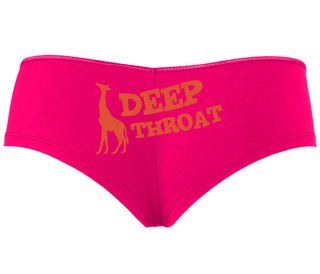 Deep throat - Giraffe Funny Logo - Fuchsia Boyshort