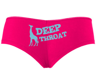 Deep throat - Giraffe Funny Logo - Fuchsia Boyshort