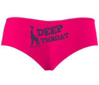 Deep throat - Giraffe Funny Logo - Fuchsia Boyshort
