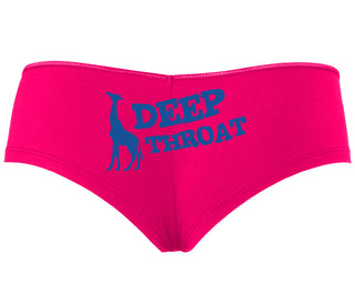 Deep throat - Giraffe Funny Logo - Fuchsia Boyshort