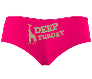 Deep throat - Giraffe Funny Logo - Fuchsia Boyshort