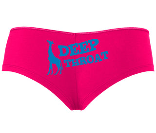 Deep throat - Giraffe Funny Logo - Fuchsia Boyshort
