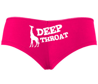 Deep throat - Giraffe Funny Logo - Fuchsia Boyshort
