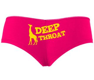 Deep throat - Giraffe Funny Logo - Fuchsia Boyshort