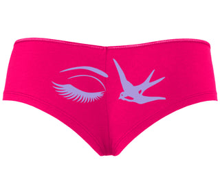 I Swallow - Eye Bird - Fuchsia Boyshort