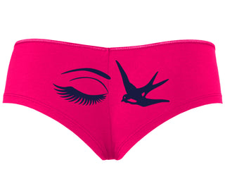 I Swallow - Eye Bird - Fuchsia Boyshort