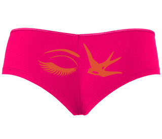 I Swallow - Eye Bird - Fuchsia Boyshort