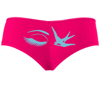 I Swallow - Eye Bird - Fuchsia Boyshort