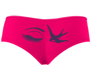 I Swallow - Eye Bird - Fuchsia Boyshort