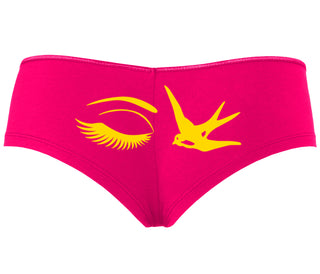 I Swallow - Eye Bird - Fuchsia Boyshort