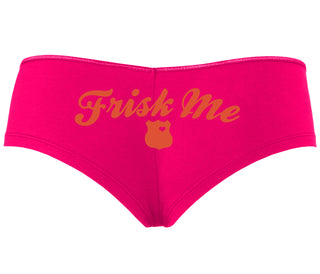 Frisk Me - Police Badge - Fuchsia Boyshort