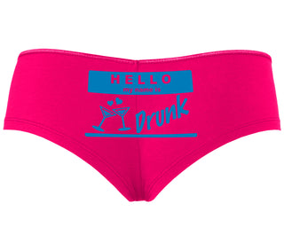 Hello My Name Is Drunk - Fuchsia Boyshort