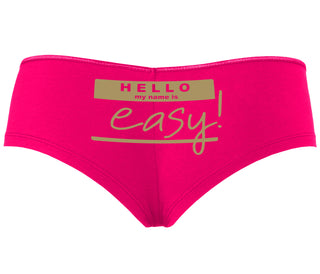 Hello My Name Is Easy - Fuchsia Boyshort